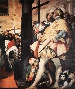 CRESPI, Giovanni Battista St Charles Borromeo Erecting Crosses a the Gates of Milan (detail) df oil on canvas